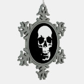 Skull Fantasy Art Rock Punk Heavy Metal Tin Sneeuwvlok Ornament (Links)