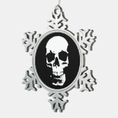 Skull Fantasy Art Rock Punk Heavy Metal Tin Sneeuwvlok Ornament (Rechts)