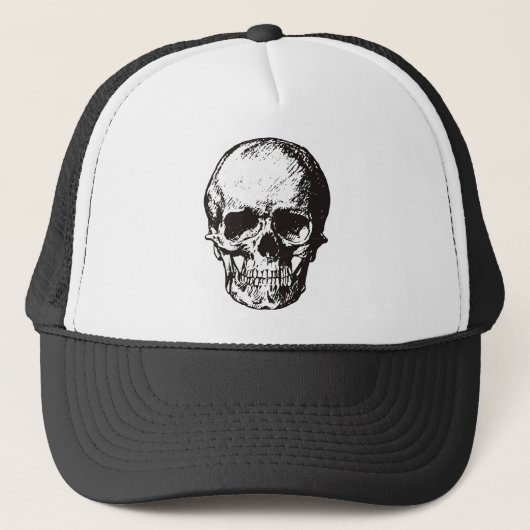 Skull Fantasy Art Rock Punk Heavy Metal Trucker Pet (Voorkant)