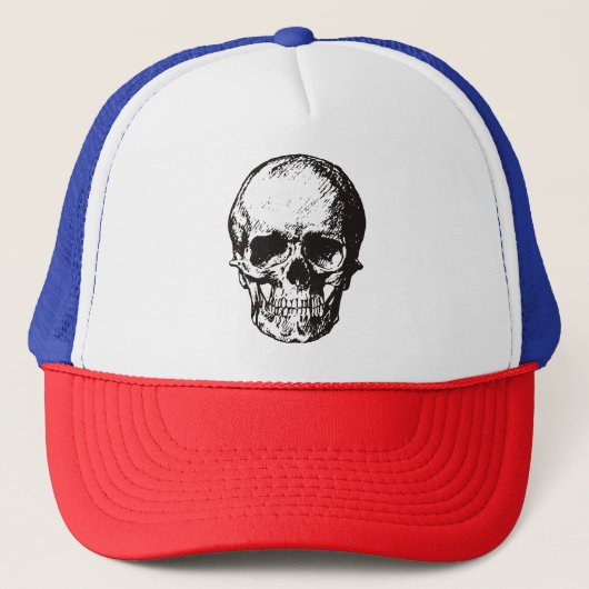 Skull Fantasy Art Rock Punk Heavy Metal Trucker Pet (Voorkant)