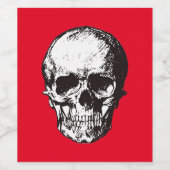 Skull Fantasy Art Rock Punk Heavy Metal Wijn Etiket (Enkel label)