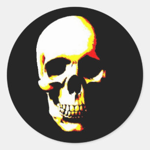 Skull Fantasy Art Rocker Ronde Sticker