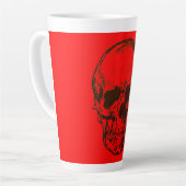 Skull Fantasy Pop Art Rock Punk Heavy Metal Red Latte Mok (Linkerhoek)
