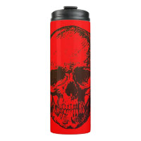 Skull Fantasy Pop Art Rock Punk Heavy Metal Red