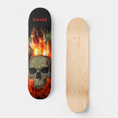 Skull Fire Flams Custom Skateboard (Voorkant)