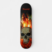 Skull Fire Flams Custom Skateboard (Voorkant)