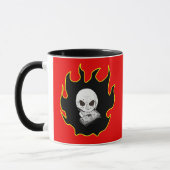 Skull Fire Money Death Red Black Yellow Biker Mok (Links)