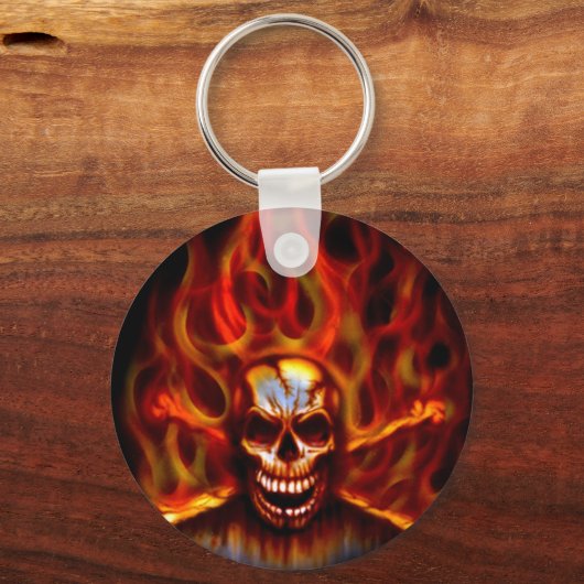 Skull Fire Sleutelhanger (Voorkant)