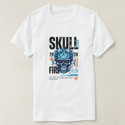 Skull fire t-shirt (Design voorkant)