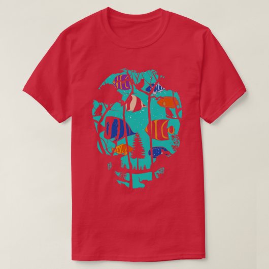 Skull fish aquarium t-shirt (Design voorkant)