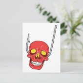 Skull ~ Fish Hook Tattoo Skull Fantasy Art Briefkaart (Staand voorkant)