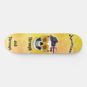 Skull Flag Bow AMERICAN Through and Through Ombre  Persoonlijk Skateboard (Horizontaal)