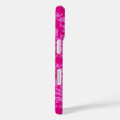 Skull Flame Damask in bubblegum roze op hot pink Case-Mate iPhone Case (Achterkant / Rechts)