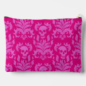 Skull Flame Damask in bubblegum roze op hot pink Etui (Achterkant)