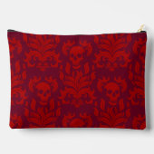 Skull Flame Damask in humeurig rood op rood Etui (Achterkant)