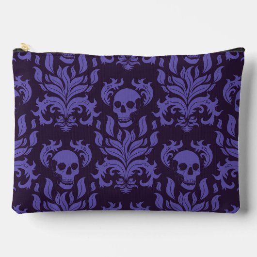 Skull Flame Damask in humeurige tinten van paarse Etui (Voorkant)