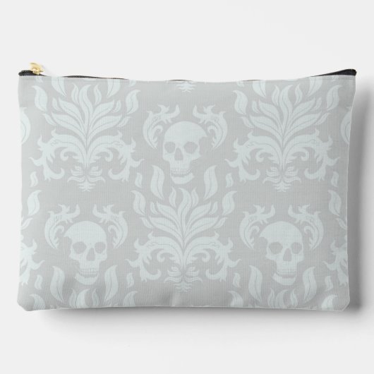 Skull Flame Damask in klassiek wit op wit Etui (Voorkant)