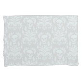 Skull Flame Damask in klassiek wit op wit Kussensloop (Voorkant-Rechts)