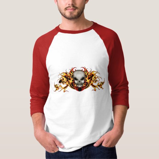 Skull Flames T-shirt (Voorkant)
