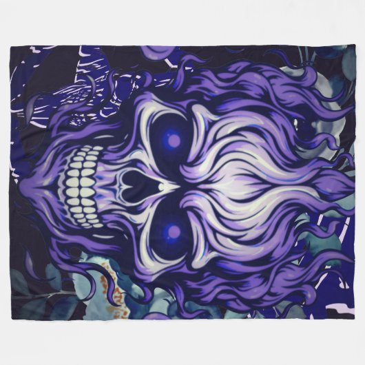Skull Fleece Deken (Voorkant (Horizontaal))