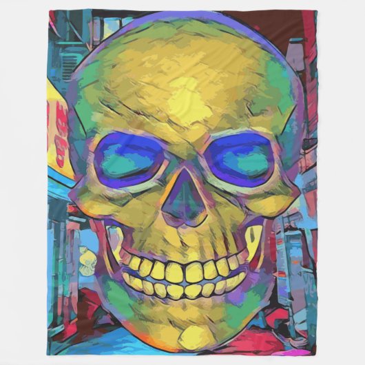 Skull Fleece Deken (Voorkant)