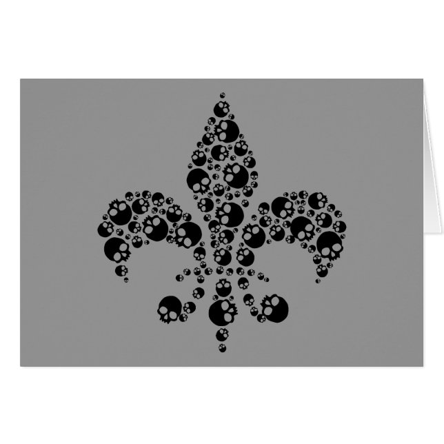 Skull Fleur De Lis (Voorkant Horizontaal)