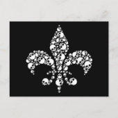 Skull Fleur De Lis Briefkaart (Voorkant)