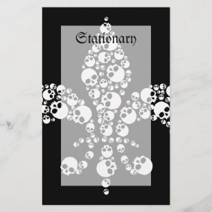 Skull Fleur De Lis Briefpapier
