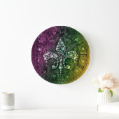 Skull Fleur De Lis Grote Klok (Huis)