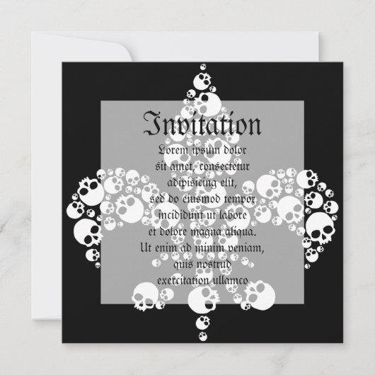 Skull Fleur De Lis Kaart (Voorkant)
