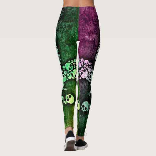 Skull Fleur De Lis Leggings (Achterkant)