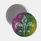 Skull Fleur De Lis Magneet (Voorkant / Achterkant)