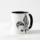 Skull Fleur De Lis Mok (Voorkant rechts)
