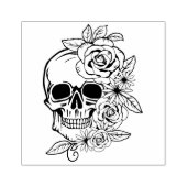 Skull Floral Art Rubberstempel (Afrduk)