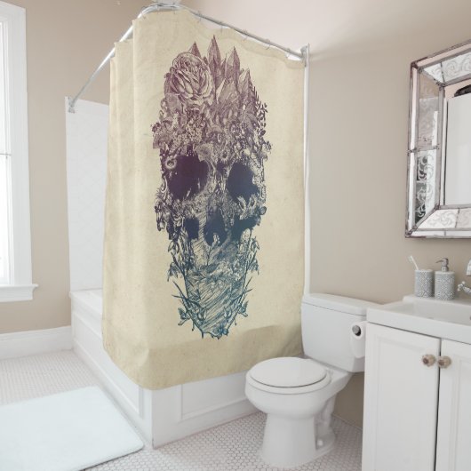 Skull Floral Douchegordijn (In situ)
