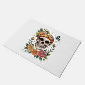 Skull Floral Halloween Spooky Deurmat (Schuin)