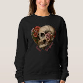 Skull Floral Heart Design Trui (Voorkant)