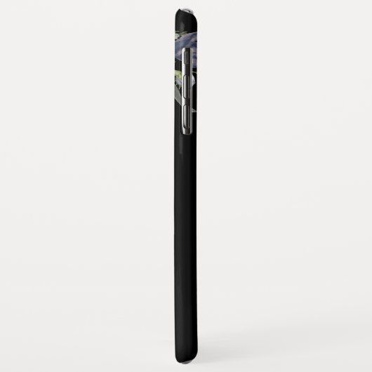 Skull Floral Rozen Black White Gothic Halloween Case-Mate iPhone Case (Achterkant/links)