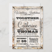 Skull & Flourishes Wedding Uitnodiging (Voorkant)