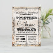  Skull & Flourishes Wedding Uitnodiging (Staand voorkant)