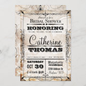  Skull & Flourishes Wedding Uitnodiging (Voorkant / Achterkant)