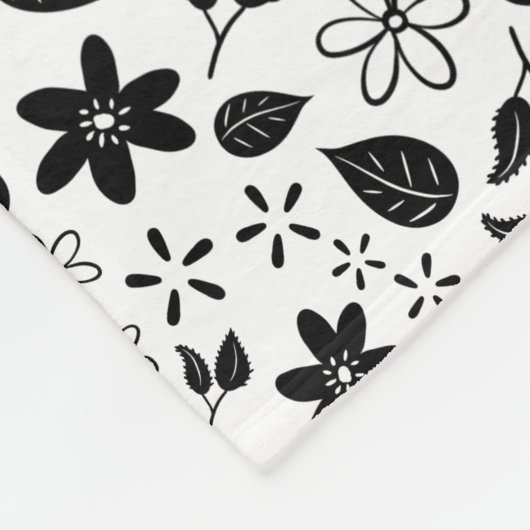 Skull Flower ( achtergrondkleur) Fleece Deken (Hoek)