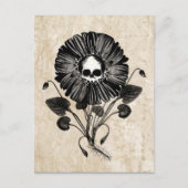 Skull Flower Briefkaart (Voorkant)