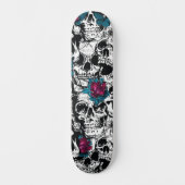 Skull Flower gothic Digital Pattern Persoonlijk Skateboard (Voorkant)