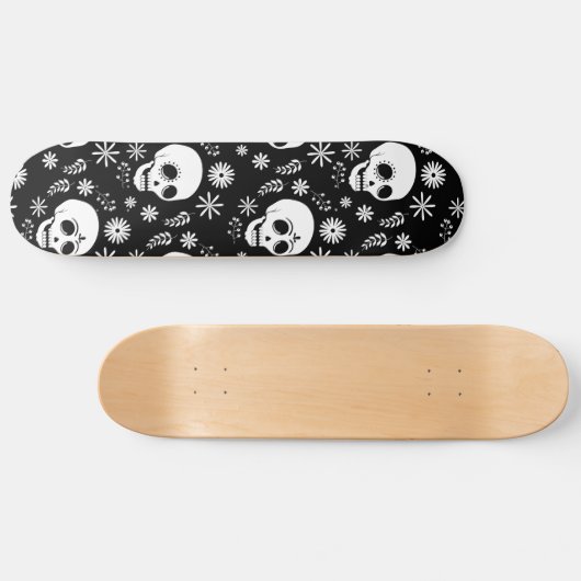 Skull Flower Skateboard (Horizontaal)