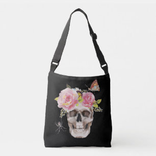 Skull Flowers Butterfly Spider Halloween Gift Crossbody Tas