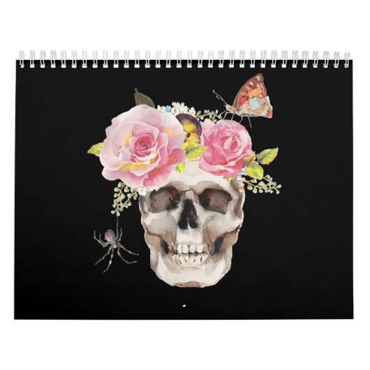 Skull Flowers Butterfly Spider Halloween Gift Kalender (Hoes)