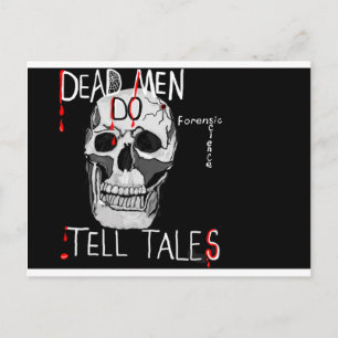 Skull forensic science CSI dode mannen Briefkaart
