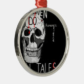 Skull forensic science CSI dode mannen Metalen Ornament (Rechts)
