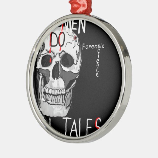 Skull forensic science CSI dode mannen Metalen Ornament (Links)